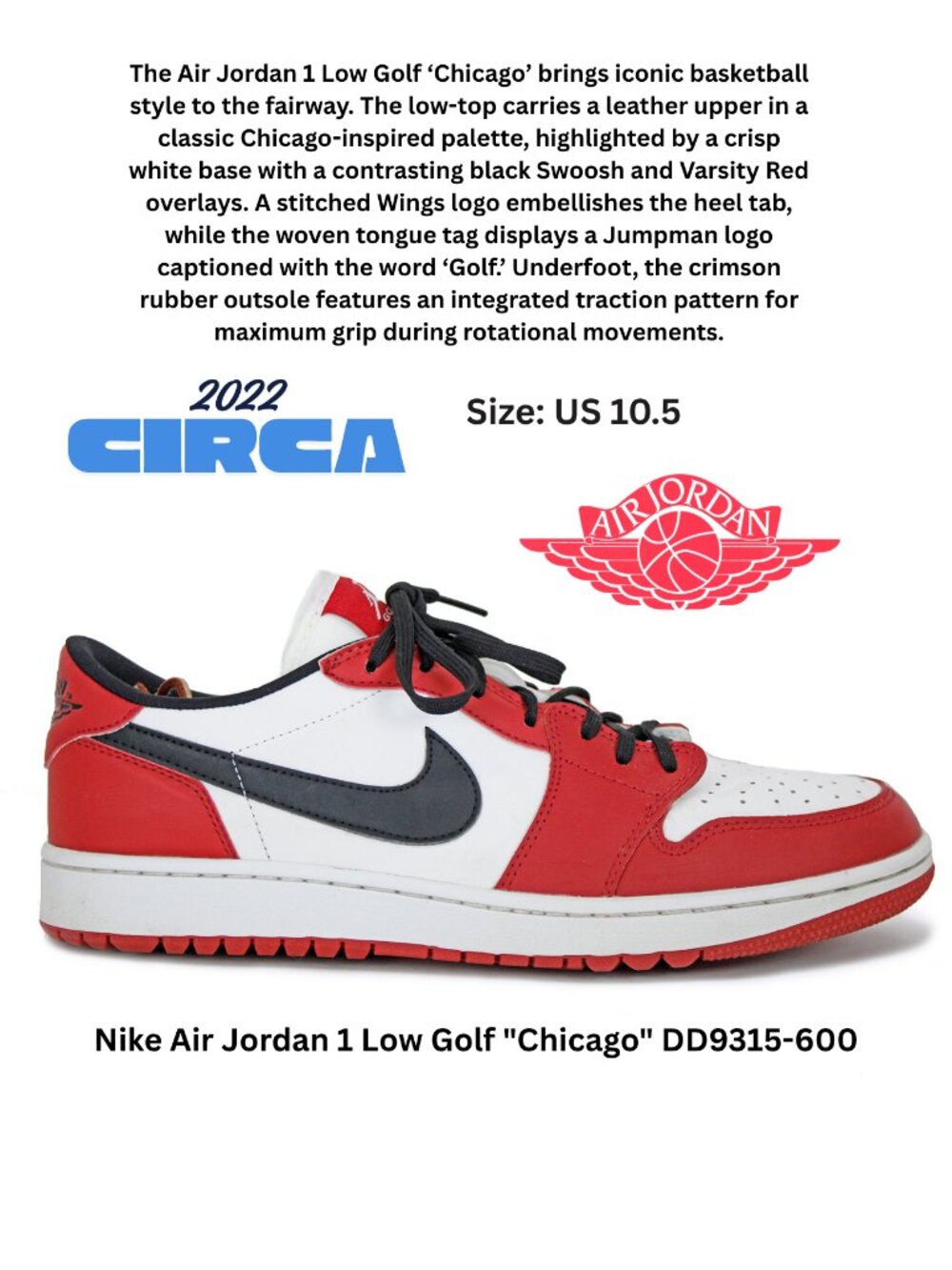 Nike Air Jordan 1 Low Golf "Chicago" DD9315-600